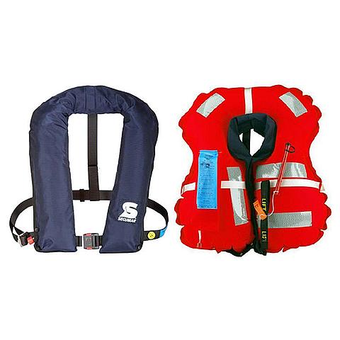 20110009 Secumar Golf 275N Life Jacket A good value, this fully automatic inflatable life jacket is for tough jobs. Protective cover made of robust nylon fabric. Very light and with a compact design. Buoyancy chamber and protective cover are separate components and in the case of wear and tear can be replaced independently of one other.
